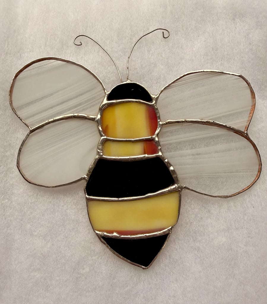 Stained Glass Bumble Bee (large) suncatcher