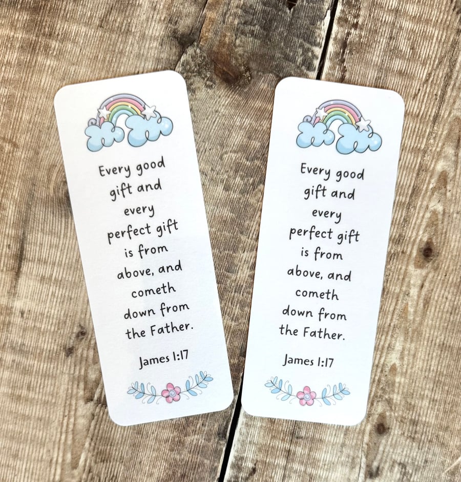 Christian Bible verse bookmarkers handmade glossy laminated 