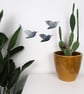Starling wall art, set of 3 birds, garden bird wall hanging, bird lover gift. - Image 4