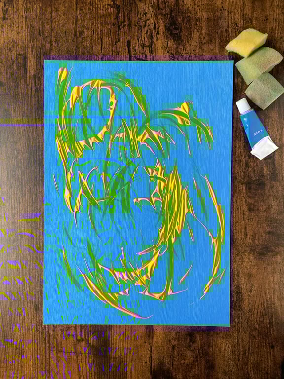 Yellow Spiral A4 Giclee Digital Art Print