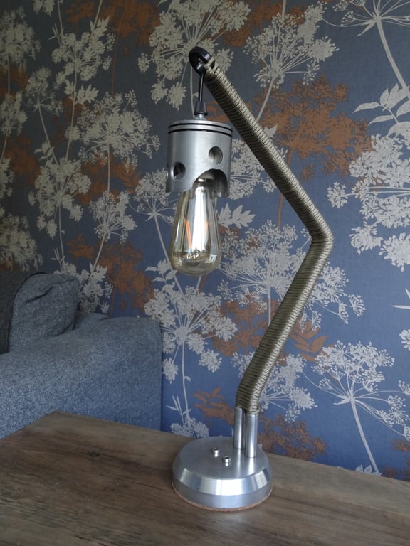 A handmade stylish lamp perfect for mood lighting a room
