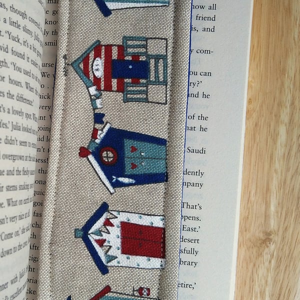 Bookmark with beach huts