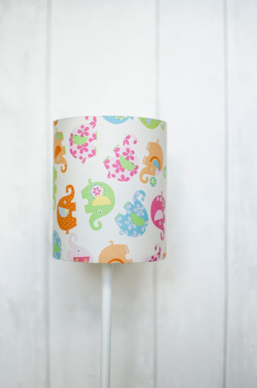 30cm Elephants Nursery Lampshade, Nursery decor, Pink nursery lamp