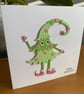 Handmade Christmas Card with Movable Legs - Image 2