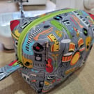 Vintage Fabric Quilted Toiletries Box Bag