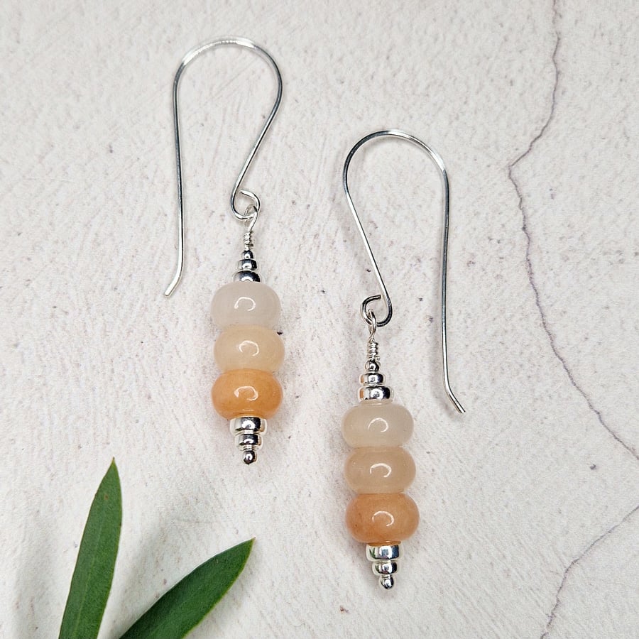 Peach Aventurine Earrings