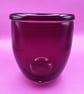 Handblown Purple Indoor Glass Plant Pot 