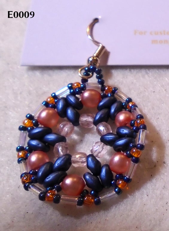 1920s-style bead earrings (customisable)