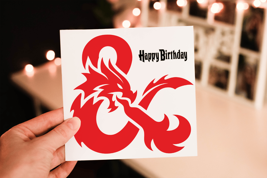 Dungeons and Dragons Birthday Card, Card for Gamer, Friend Birthday Card