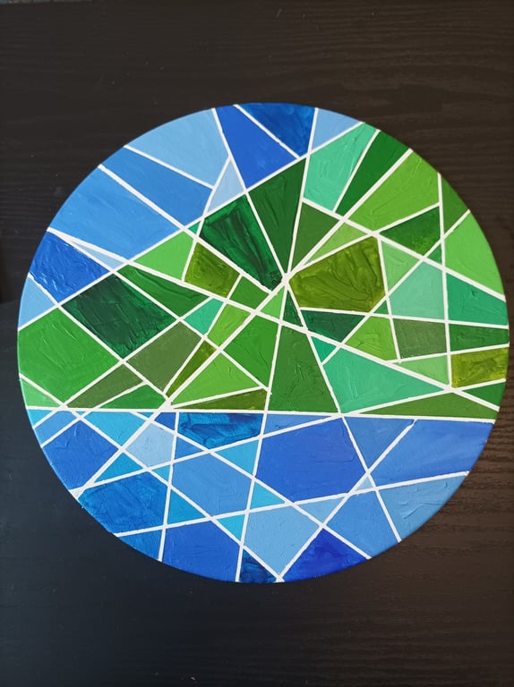 "Headlands" abstract acrylic painting