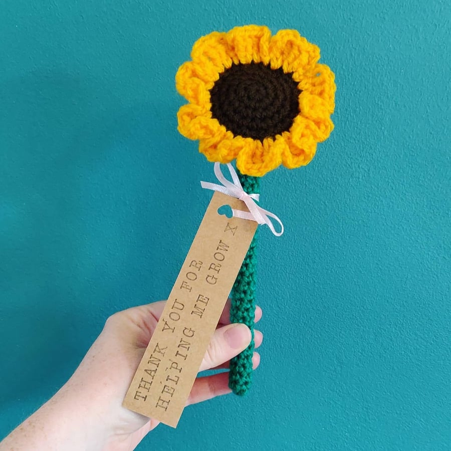 Sunflower Teacher Gift, Gifts for Teachers, Thank You for Helping Me Grow, Perso