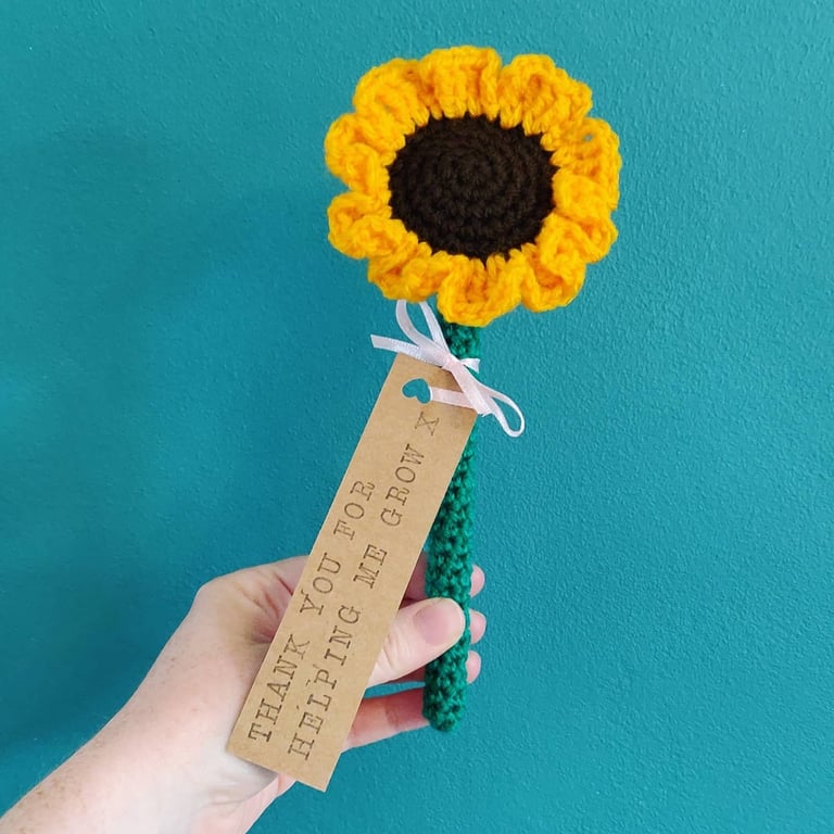 Sunflower Teacher Gift, Gifts for Teachers, Thank You for Helping Me Grow, Perso