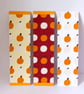 Pretty pumpkins Reading Bookmark, white , red or yellow