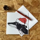 Sighthound Christmas Card - pack of 5, Whippet, Galgo, Lurcher, Greyhound