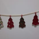 Christmas tree fabric bunting