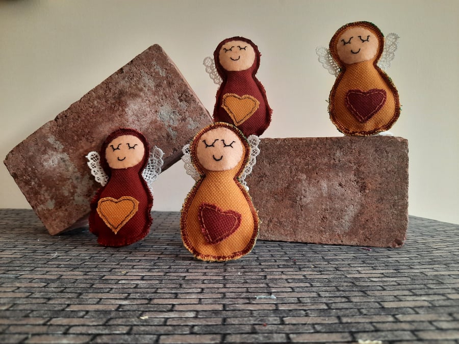 Seconds Sunday Angel  Lavender Bags - Heart Embellishment