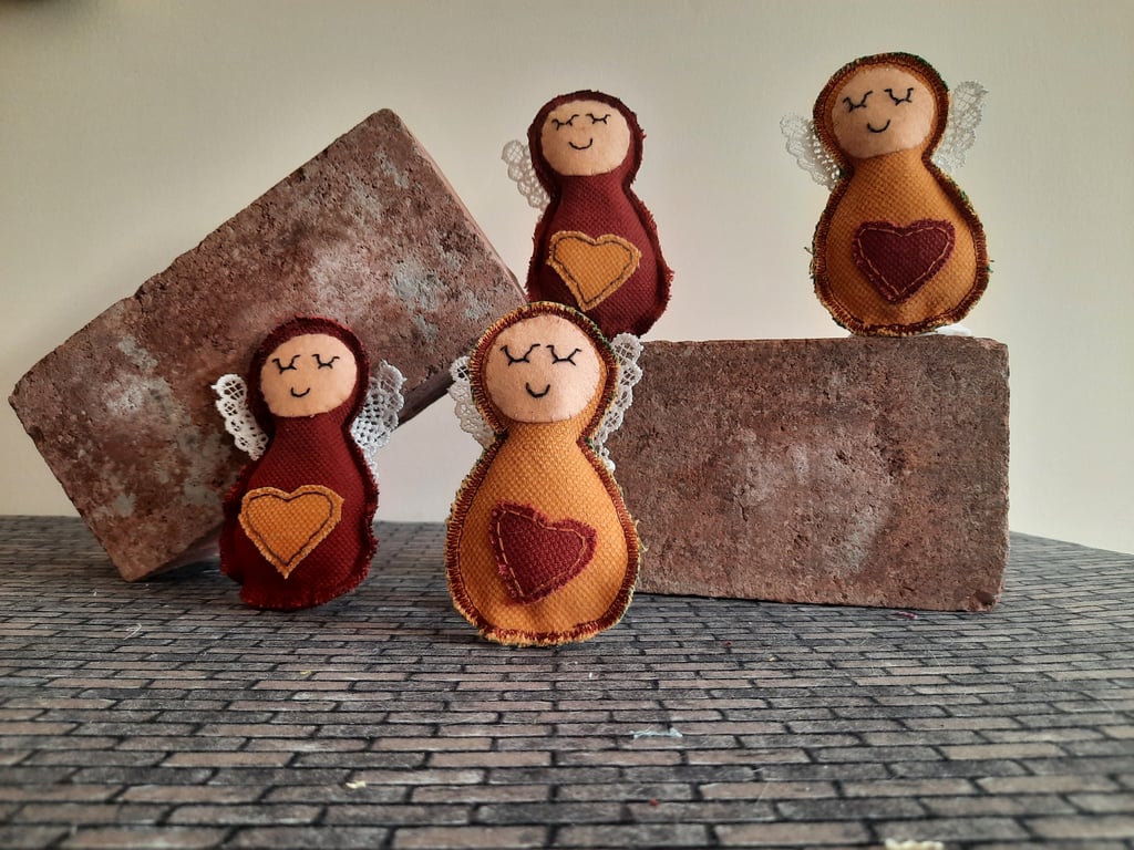 Seconds Sunday Angel  Lavender Bags - Heart Embellishment