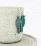 Titanium hypoallergenic ear wire - Crow dangle earrings - Unique - Green galaxy  - Image 3