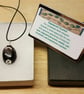 Black Hypersthene pendant necklace. Silver plated wire wrapped - Image 6