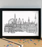 Vienna Skyline Art Travel Print - Image 2