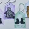Set of 4 cat themed You are purrfect gift tags