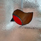 ROBIN - Handmade stained glass suncatcher -  Hanging Robin