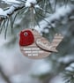 Personalised Robin Christmas Ornament, In Loving Memory, memorial