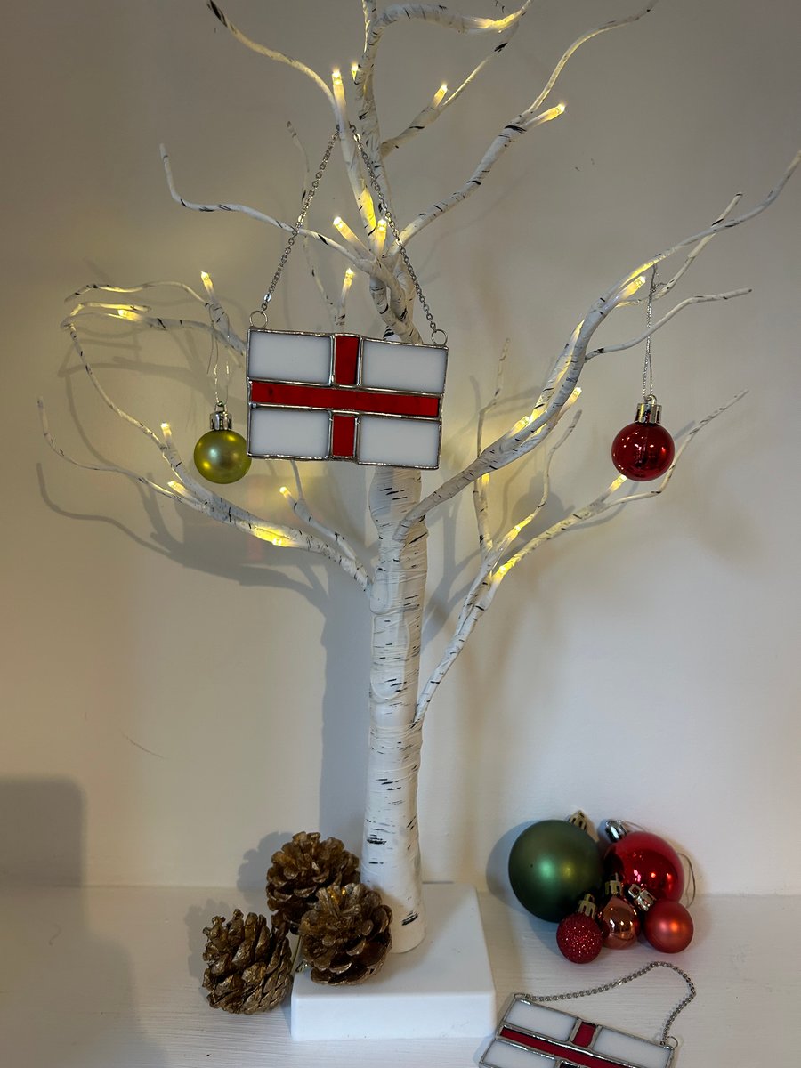 England St George Flag - small stained glass