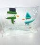 Christmas snowmen  ornament in fused glass  - Image 5