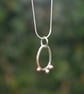 Silver and Copper Seed Pod Necklace - Image 3