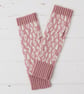 Leopard fingerless gloves - calamine pink and white - Image 2
