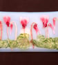 Unique Handmade Fused Glass Cyclamen on opaline Trinket Dish - Image 5