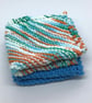 Hand Knit Cotton Dishcloth Pack of 2  - Image 1
