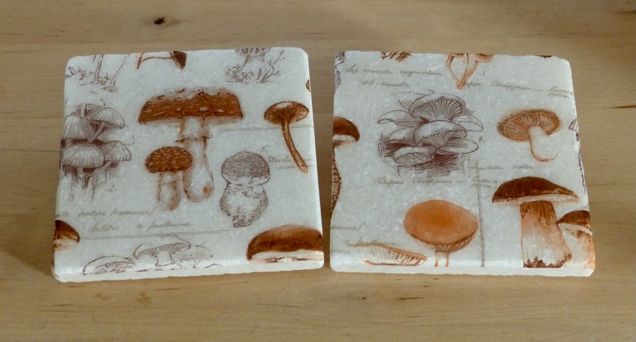 Marble 'Mushroom' Coasters