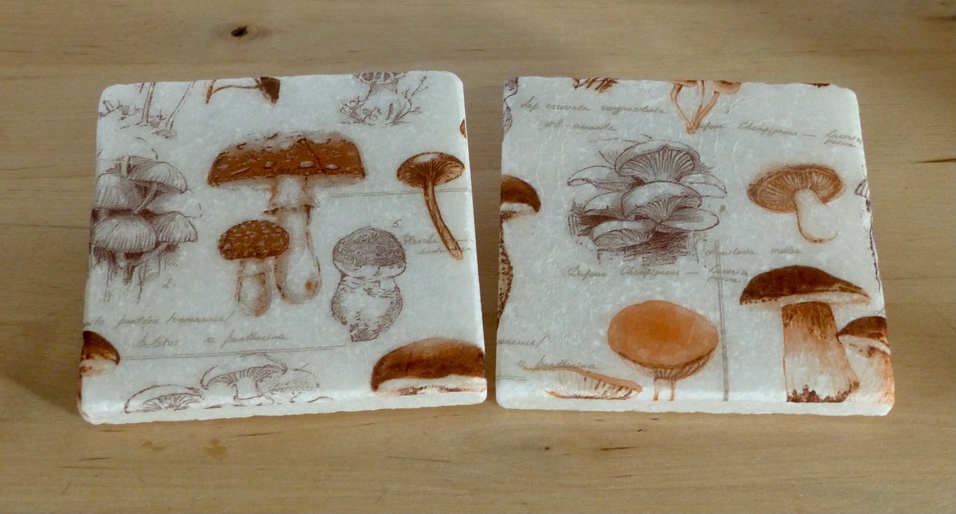 Marble 'Mushroom' Coasters