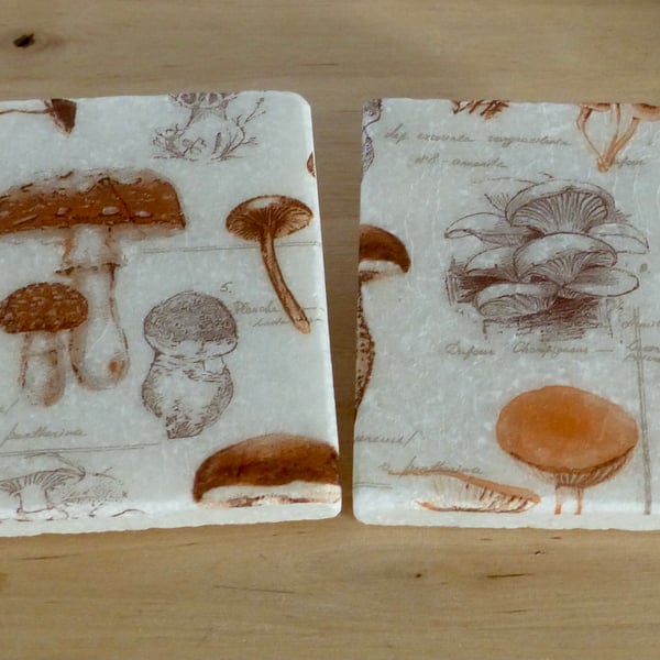 Marble 'Mushroom' Coasters