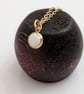 Gold Recycled 9 carat Gold White Opal Necklace