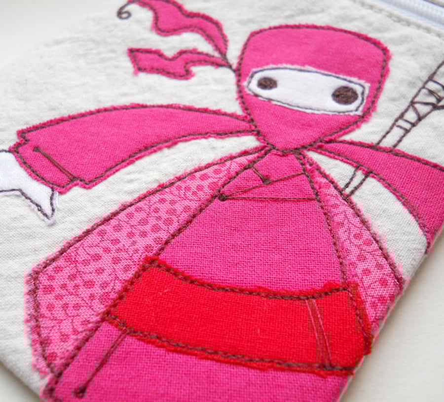 embroidered ninja gadget case