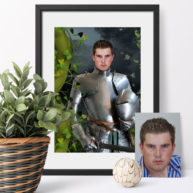 Knight in Shining Armour, Fantasy Fairy Portrait custom photo art