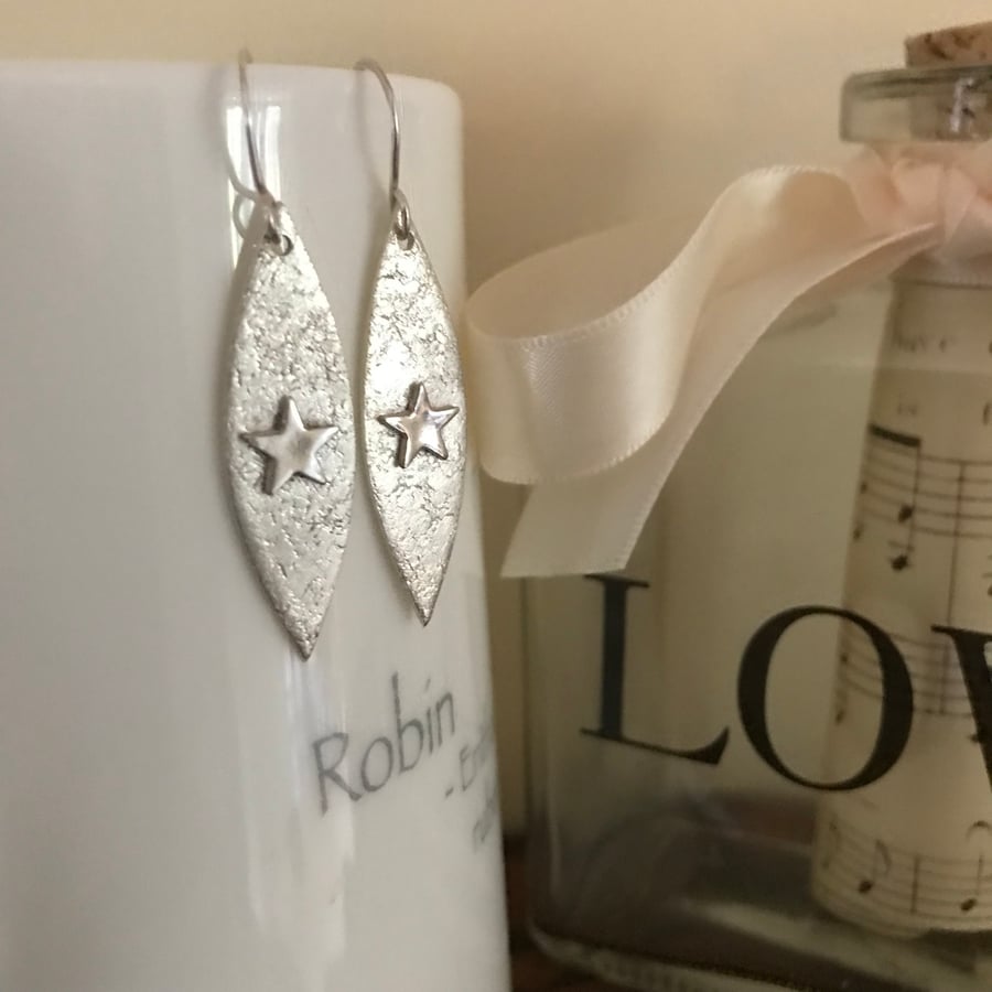 Silver Star earrings