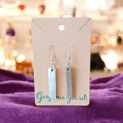 Elegant Platinum Gourd Earrings