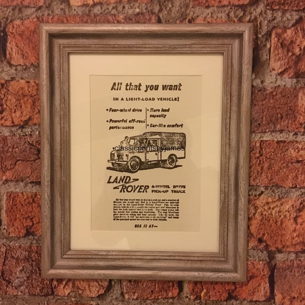 Land Rover ll framed print 