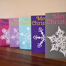 Set of 6 Intricate Snowflake Christmas Cards