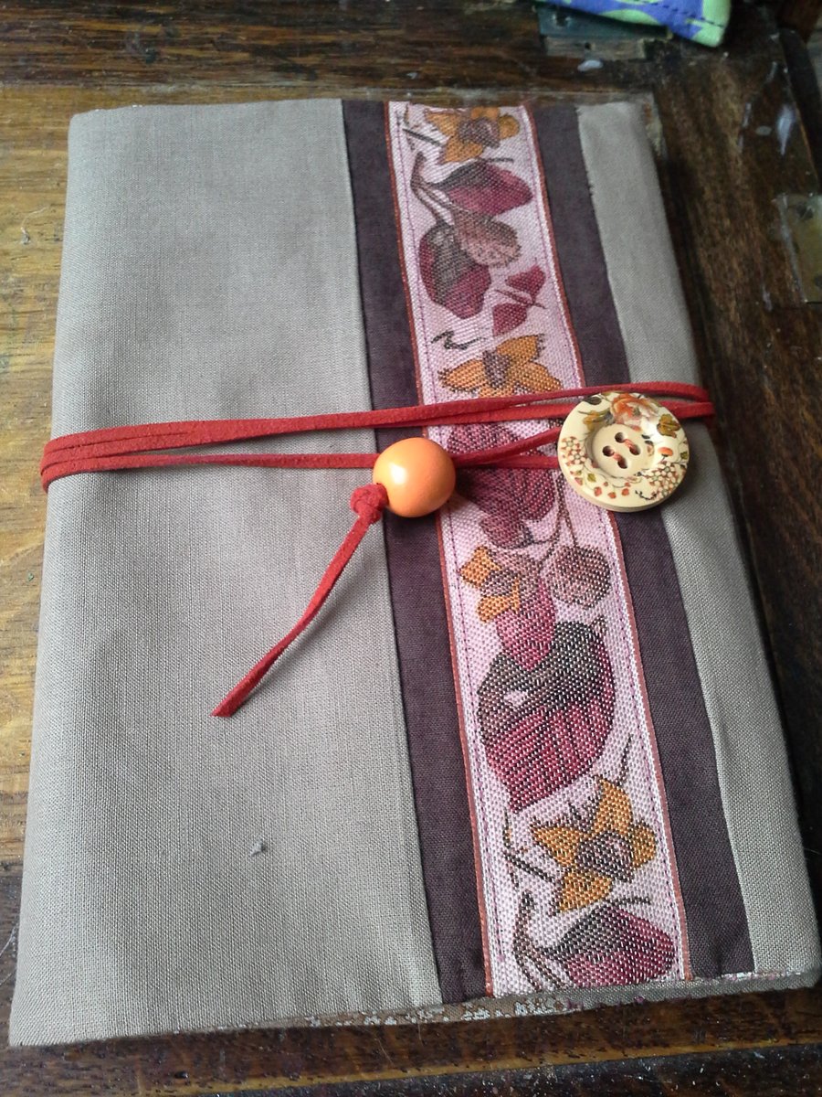 Autumn journal leaf design book cover.