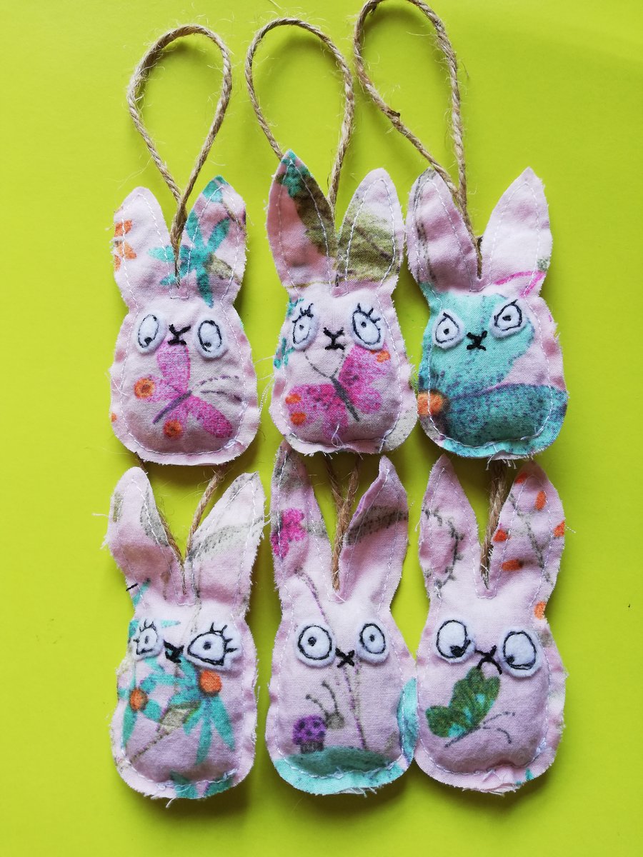 Bunny hangers with lavender