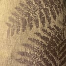 Handmade Taupe Fern Bolster Cushion