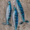 Fused glass Mackerel hanging decoration