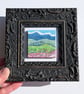 The Storm over the Hills - Original miniature collage. Framed  - Image 2