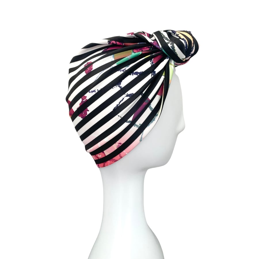 Vintage Style Turban for Women, Knotted Women's Turban, Front Knot Turban Hat