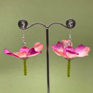 Faux Flower Dangle Earrings